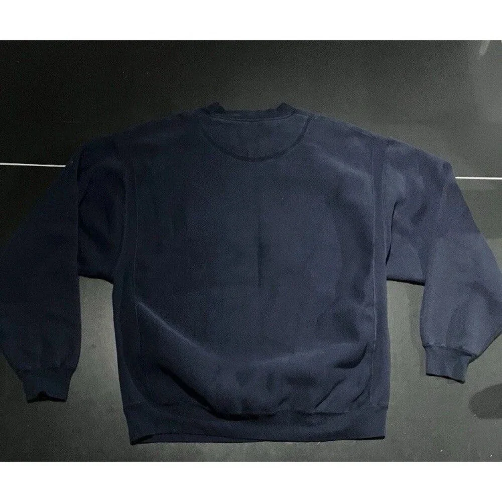 Vintage Illinois Fighting Illini Galt Sand Navy Blue Crewneck Sweater Mens Sz XL